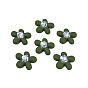 Acrylic Cabochons, with Crystal Rhinestone, Flower