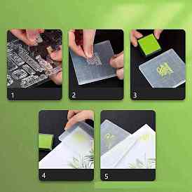 Outils de blocs d'estampage en acrylique transparent, blocs de timbres décoratifs, pour l'artisanat de scrapbooking, clair