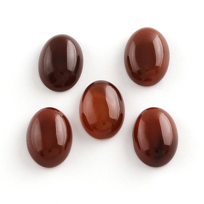 Natural Red Agate Gemstone Cabochons, Oval