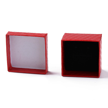 Square Cardboard Ring Boxes, with Sponge Inside