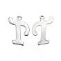 304 Stainless Steel Letter Charms, Letter.T