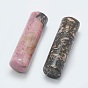 Natural Rhodonite Beads, Undrilled/No Hole Beads, Column