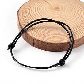 Adjustable Cowhide Leather Cord Bracelet Making, 77mm