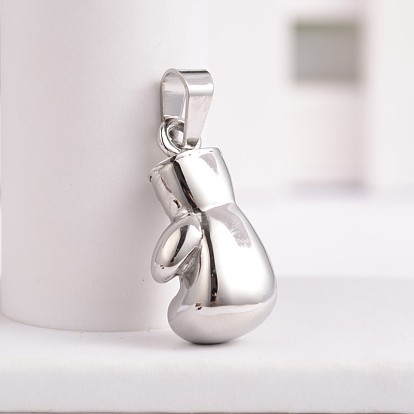 304 Stainless Steel Pendants, 3D Boxing Gloves Pendants, 29x15x12mm, Hole: 5x8.5mm