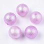 Acryliques perles imitation de perles, rides / texturé, ronde