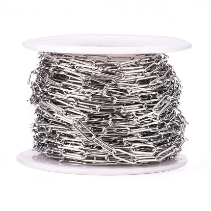 304 cadenas de clips de acero inoxidable, cadenas portacables alargadas estiradas, soldada, con carrete