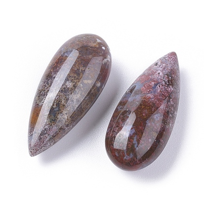 Natural Brecciated Jasper Beads, No Hole/Undrilled, Teardrop