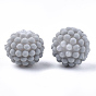Perles acryliques de style caoutchoutées, perles baies, perles combinés, ronde