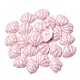 Opaque Resin Shell Shaped Beads, Half Drilled, for Half Hole Beads