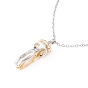 Collier pendentif amour infini humain étreignant pour la saint valentin, collier pendentif en forme d'étreinte bicolore pour femme