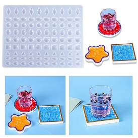 DIY Coaster Silicone Molds, Resin Casting Molds, For UV Resin, Epoxy Resin Jewelry Making