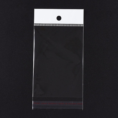 Pochettes de cellophane, 16.5x8 cm, épaisseur unilatérale: 0.035 mm, mesure intérieure: 12x8 cm, Trou: 8mm