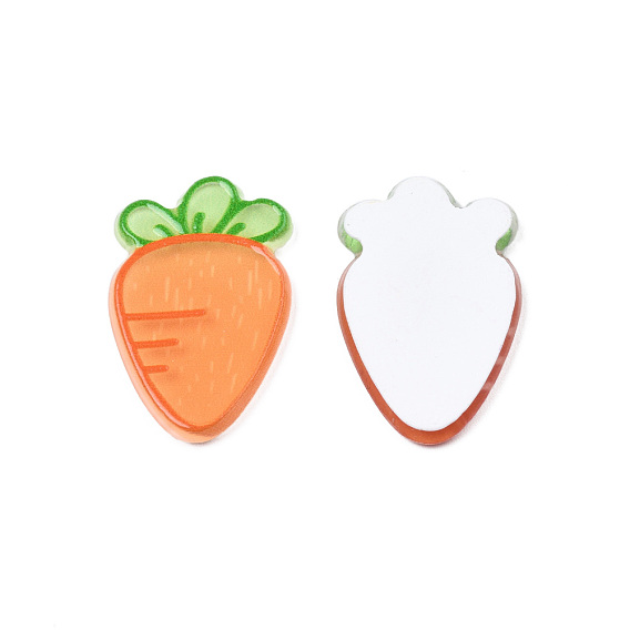Printed Acrylic Cabochons, Carrot