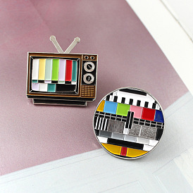 Retro TV Test Pattern Badge for Fashion Accessories & Clothing