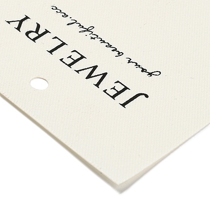 Cartes d'affichage en polyester, pour présentoir d'accessoires de bijoux, rectangle avec mot bijoux