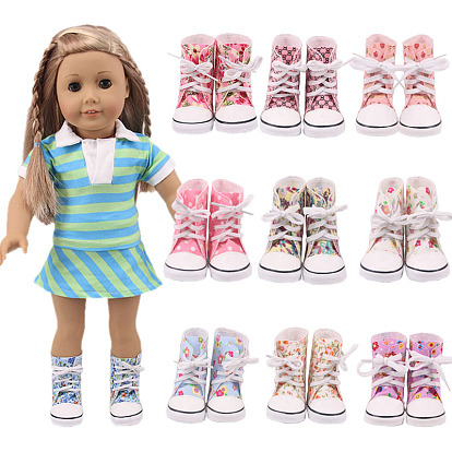 Chaussures de poupée en cuir pu, pour 18 "accessoires de poupées american girl