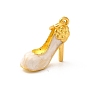Подвески из эмали из сплава с покрытием стойки с прыгающим кольцом, туфли на высоком каблуке прелести, матовый золотой цвет