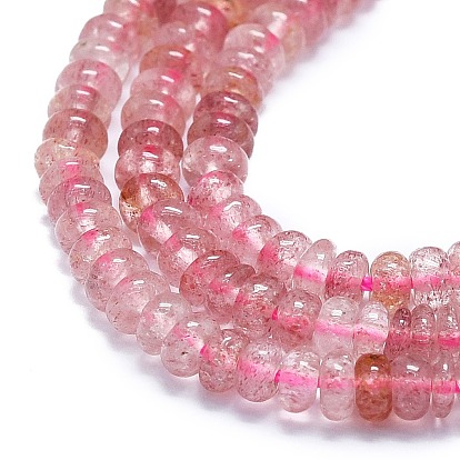 Natural Strawberry Quartz Beads Strands, Disc