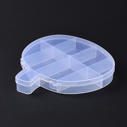 9 решетки из прозрачного пластика, Контейнеры для бисера в форме яблока для мелких украшений и бусин