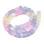 Natural Quartz Beads Strands, Dyed, Cube