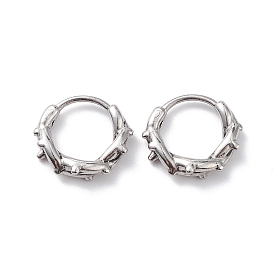 304 Stainless Steel Thorns Hoop Earrings for Women