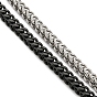 Dos tonos 304 cadenas de trigo de acero inoxidable pulseras de múltiples hilos de doble capa