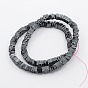 Grade A Non-magnetic Synthetic Hematite Beads Strands, Square Heishi Beads, 6x6x1mm, Hole: 1mm, about 365pcs/strand, 15.4 inch