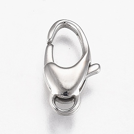 Polished 316 Surgical Stainless Steel Lobster Claw Clasps