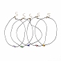 5шт 5 цветной лэмпворк круглые ожерелья с подвесками из бисера с вощеным шнуром из полиэстера для женщин