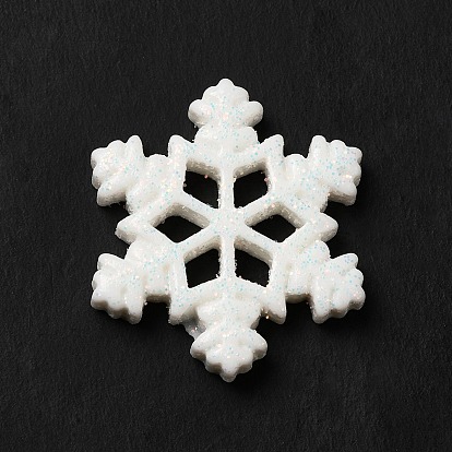 Christmas Theme Resin Cabochons, Snowflake