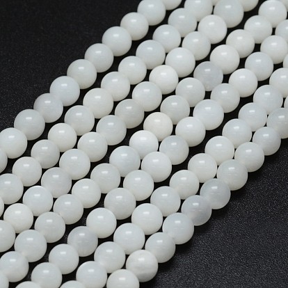 Natural White Moonstone Beads Strands, Round