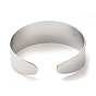 Ion Plating(IP) 304 Stainless Steel Bangles, Hammered Cuff Bangles for Women