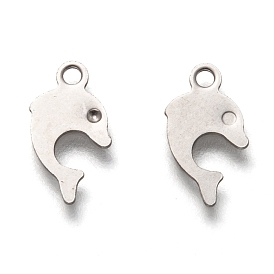 201 Stainless Steel Charms, Laser Cut, Dolphin
