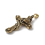Vacuum Plating 304 Stainless Steel Big Pendants, Cross with Dragon & Skull Charms