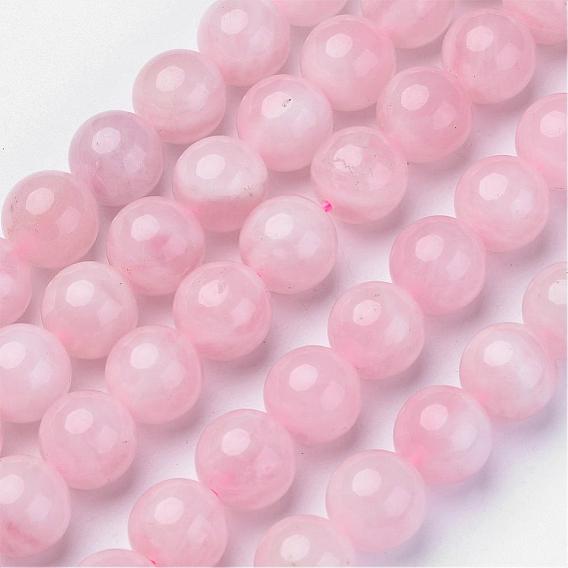 Natural Rose Quartz Beads Strands, Grade AB, Round