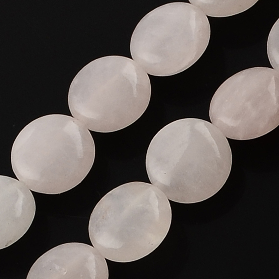 Naturel a augmenté de brins de perles de quartz, plat rond