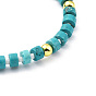 Adjustable Natural Mixed Gemstone & Shell & Brass Braided Beaded Bracelet for Women
