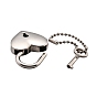 Heart Padlock & Key Alloy Pendant Decorations, with Iron Ball Chains
