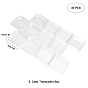 BENECREAT Stackable Square Plastic Containers Clear Translucent Plastic Bead Storage Containers Box Case for Beauty Supplies, Glitter, Tiny Bead, Jewerlry Findings