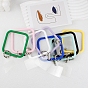 Silicone Square Loop Phone Lanyard, Wrist Lanyard Strap with Plastic & Alloy Keychain Holder