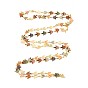 Autumn Theme 304 Stainless Steel Mushroom Link Chains, with Enamel, Real 18K Gold Plated, Soldered