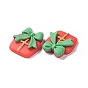 Cabochons en résine opaque sur le thème de Noël, arbre de noël/guirlande/boîte cadeau/père noël/gant/chapeau/cerf/bonhomme de neige
