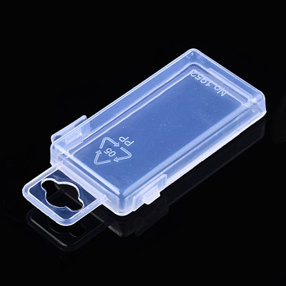 Polypropylene(PP) Bead Storage Container, Mini Storage Containers Boxes, with Hinged Lid, Rectangle