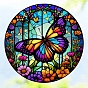 Stained Acrylic Window Planel with Chain, for Window Suncatcher Home Hanging Ornaments
