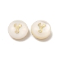 Natural Freshwater Shell Beads, Flat Round with Scorpion