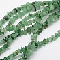 Chips Natural Green Aventurine Beads Strands, 3~8x3~12x3~5mm, Hole: 1mm, about 32 inch