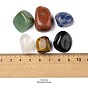 16Pcs 8 Style Natural Mixed Gemstone Beads, No Hole Beads, Nuggets, Tumbled Stone