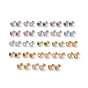 Cubic Zirconia & Rhinestone Heart Stud Earrings, 304 Stainless Steel Jewelry for Women