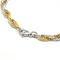 Fashionable 304 Stainless Steel Rope Chain Necklaces, with Lobster Claw Clasps, 21 inch~22 inch(533~558mm)x6mm