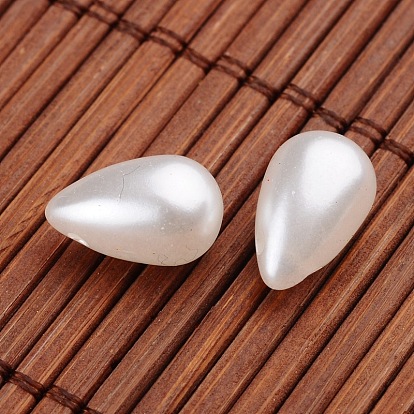 Teardrop Imitation Pearl Acrylic Beads, 13x8mm, Hole: 1.5mm, about 1070pcs/500g